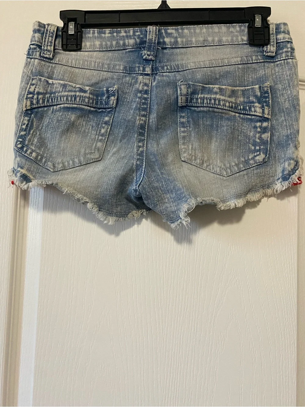 Rue21 Distressed Aztec Embroidered Denim Cutoff Shorts Low Rise Festival Boho